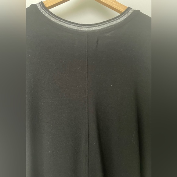 Velvet by Graham and Spencer black t-shirt with silver neck detail XS - Picture 6 of 7